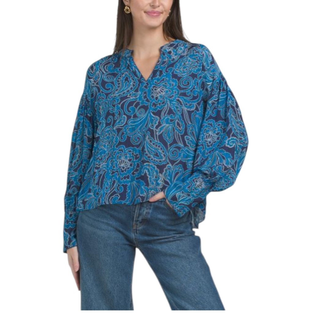 Cartolina Nantucket Carina San Lorenzo Paisley Blouse